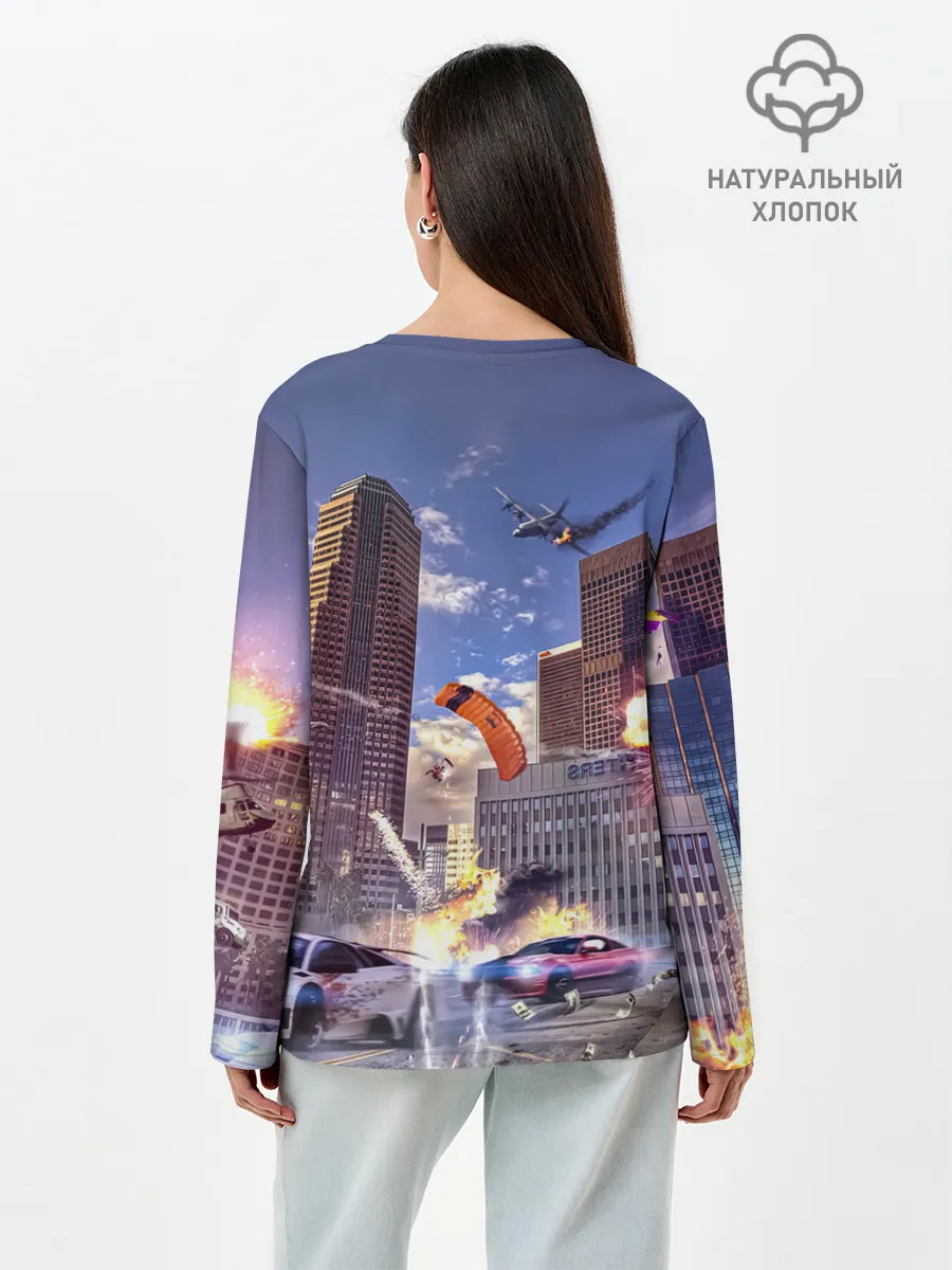 Лонгслив женский. Хлопок / ЭКШЕН Grand Theft Auto V