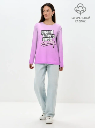 Лонгслив женский. Хлопок / Grand Theft Auto vice city