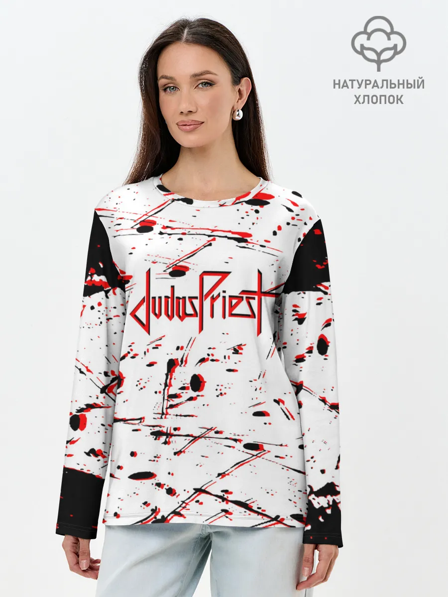 Лонгслив женский. Хлопок / Judas Priest: Бог металла