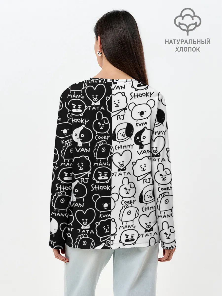 Лонгслив женский. Хлопок / BTS | BT21