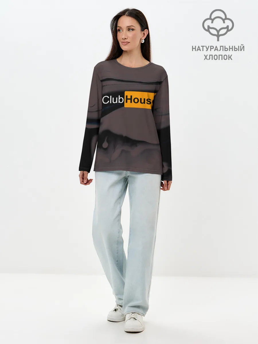 Лонгслив женский. Хлопок / Clubhouse Pornhub | Клабхаус