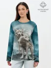 Лонгслив женский. Хлопок / Волки, пара