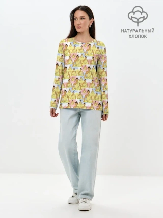 Лонгслив женский. Хлопок / Йога