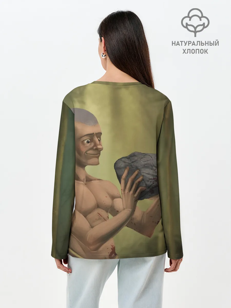 Лонгслив женский. Хлопок / Rust