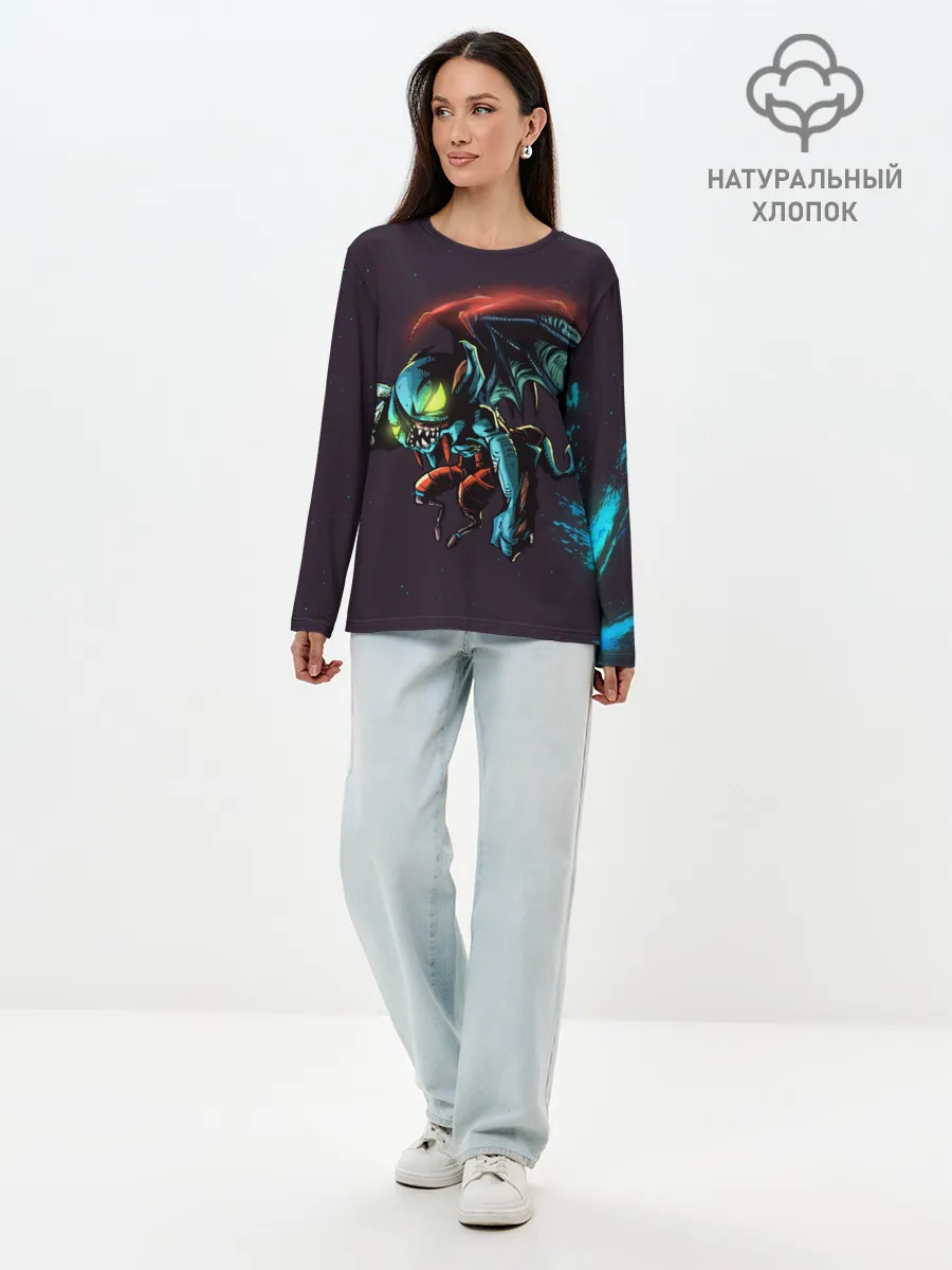 Лонгслив женский. Хлопок / Найт сталкер | Dota 2