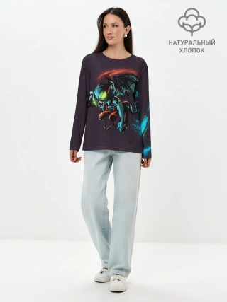 Лонгслив женский. Хлопок / Найт сталкер | Dota 2