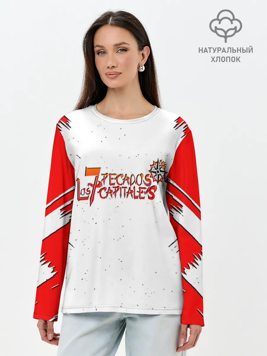 Лонгслив женский. Хлопок / Nanatsu no Taizai lines