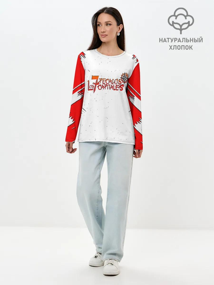 Лонгслив женский. Хлопок / Nanatsu no Taizai lines