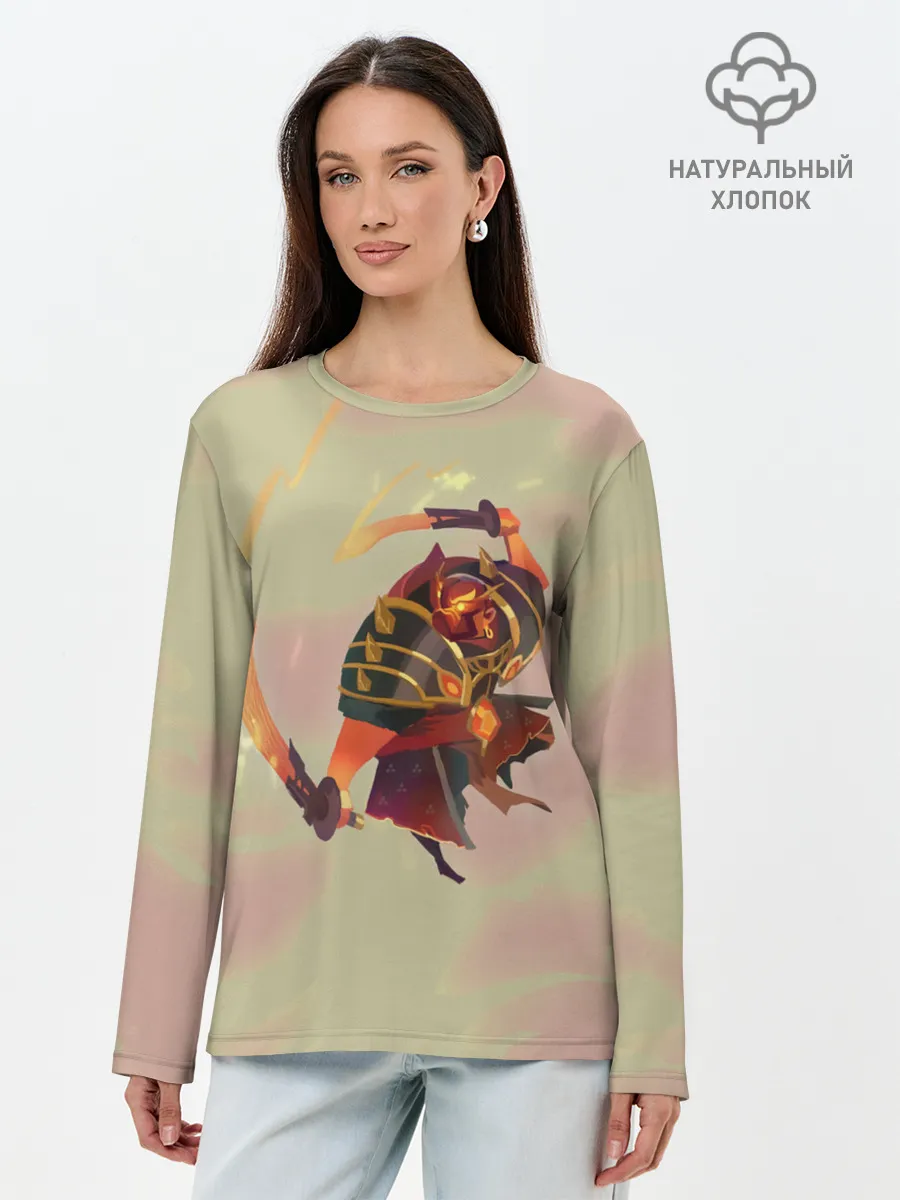 Лонгслив женский. Хлопок / Ember | Dota 2