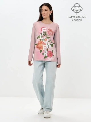 Лонгслив женский. Хлопок / Flower