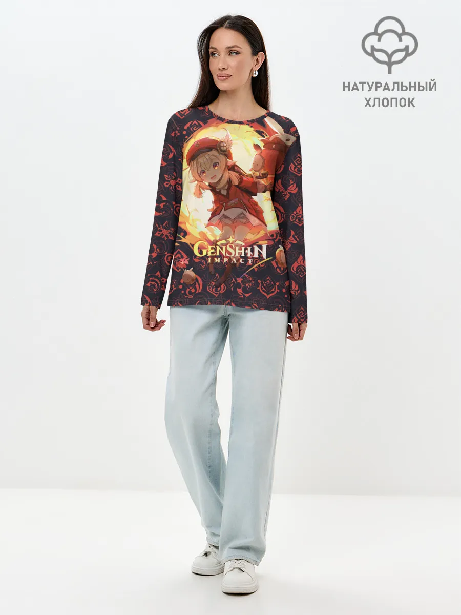 Лонгслив женский. Хлопок / Genshin Impact