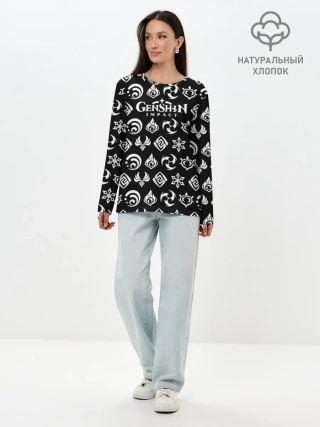 Лонгслив женский. Хлопок / Genshin Impact