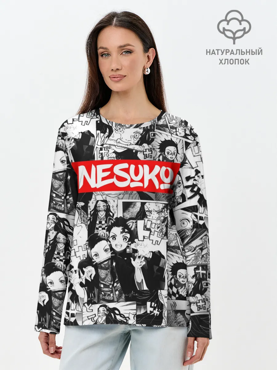 Лонгслив женский. Хлопок / НЕЗУКО
