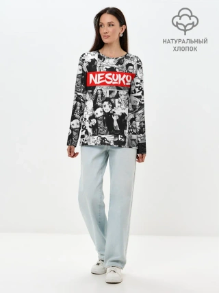 Лонгслив женский. Хлопок / НЕЗУКО