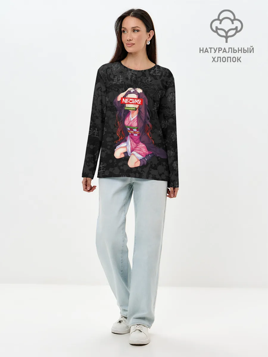 Лонгслив женский. Хлопок / НЕЗУКО