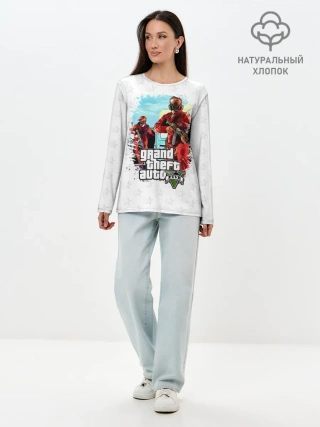 Лонгслив женский. Хлопок / Grand Theft Auto ограбление