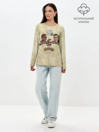 Лонгслив женский. Хлопок / GOOD, BAD, FUCKING MASTER GTA