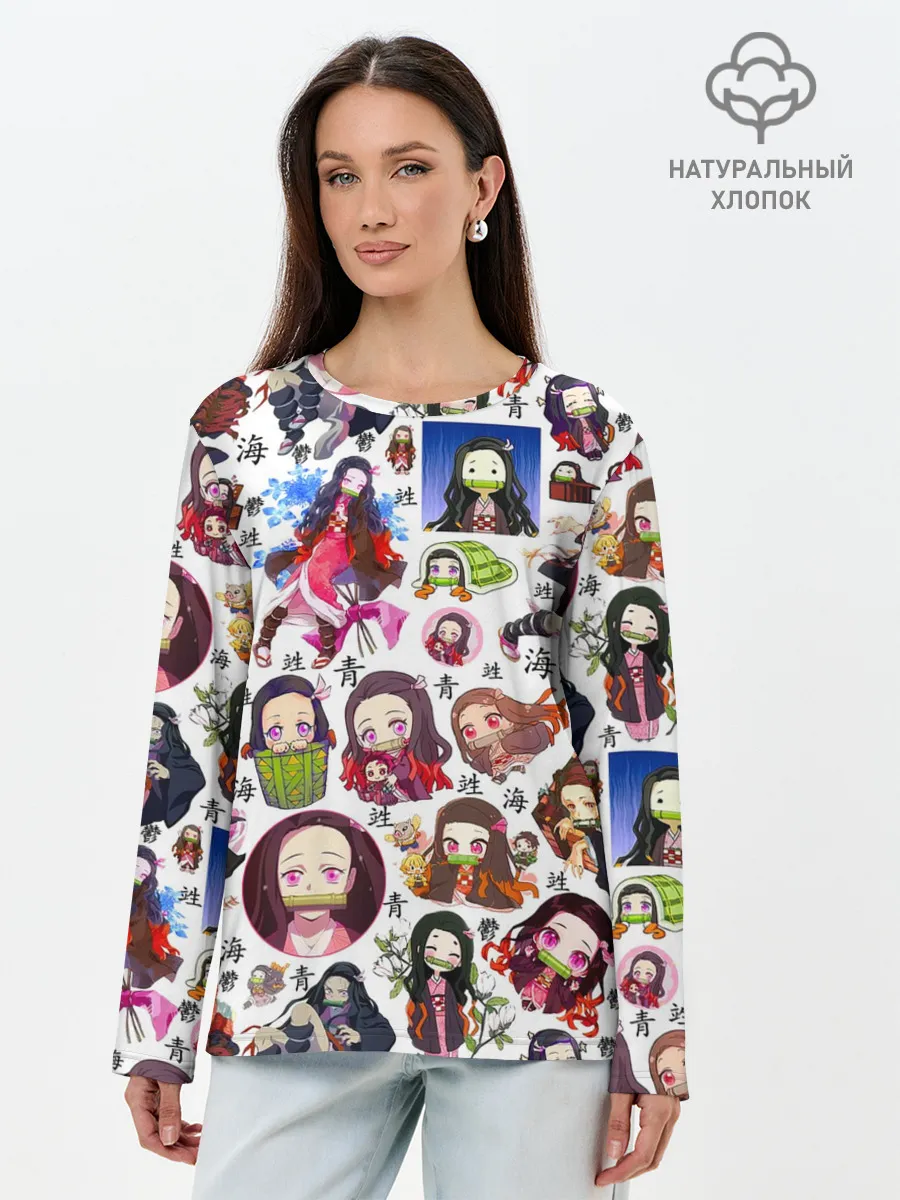 Лонгслив женский. Хлопок / НЕЗУКО