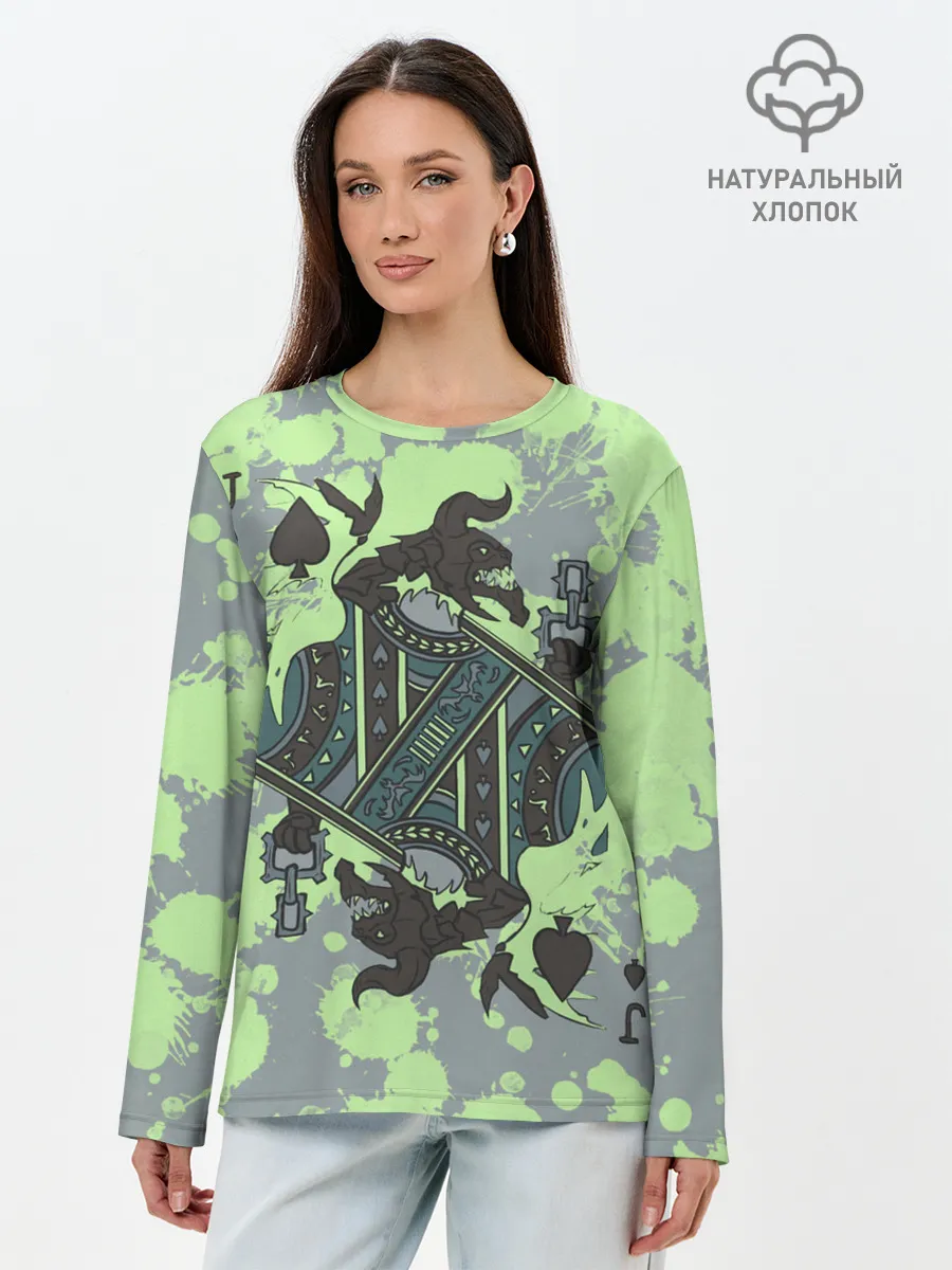 Лонгслив женский. Хлопок / Визаж | Dota 2