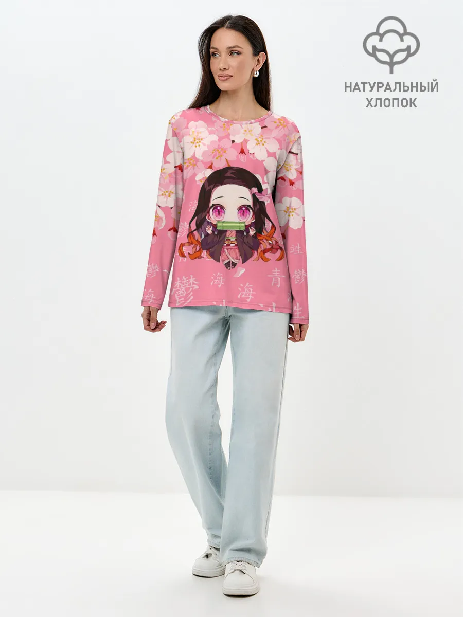 Лонгслив женский. Хлопок / НЕЗУКО