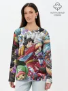 Лонгслив женский. Хлопок / One Piece стикербомбинг