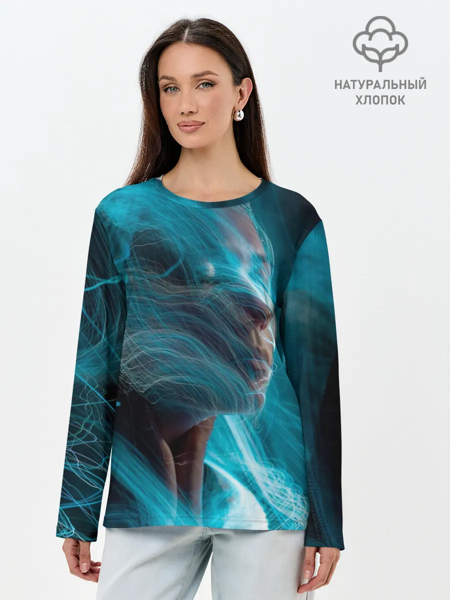 Лонгслив женский. Хлопок / Фантазия