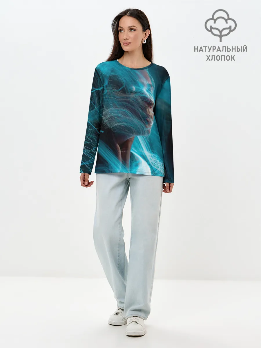 Лонгслив женский. Хлопок / Фантазия