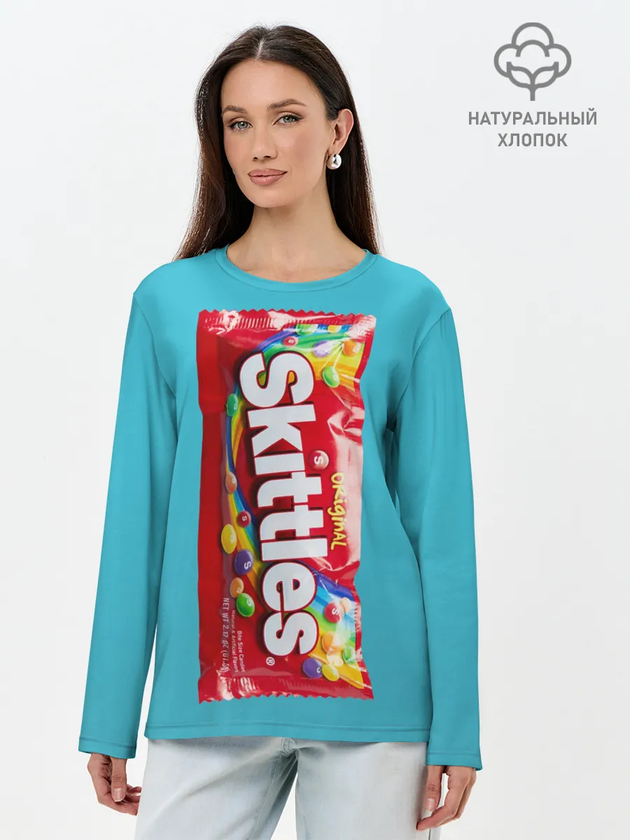 Лонгслив женский. Хлопок / Skittles original