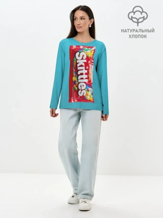 Лонгслив женский. Хлопок / Skittles original