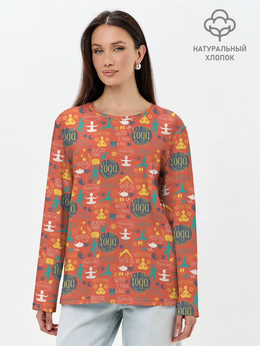 Лонгслив женский. Хлопок / Yoga