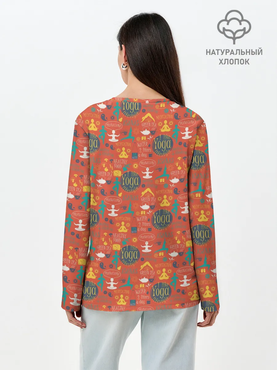 Лонгслив женский. Хлопок / Yoga
