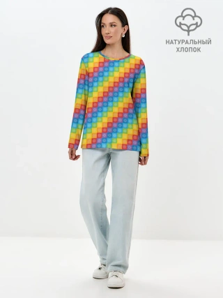 Лонгслив женский. Хлопок / Чакры