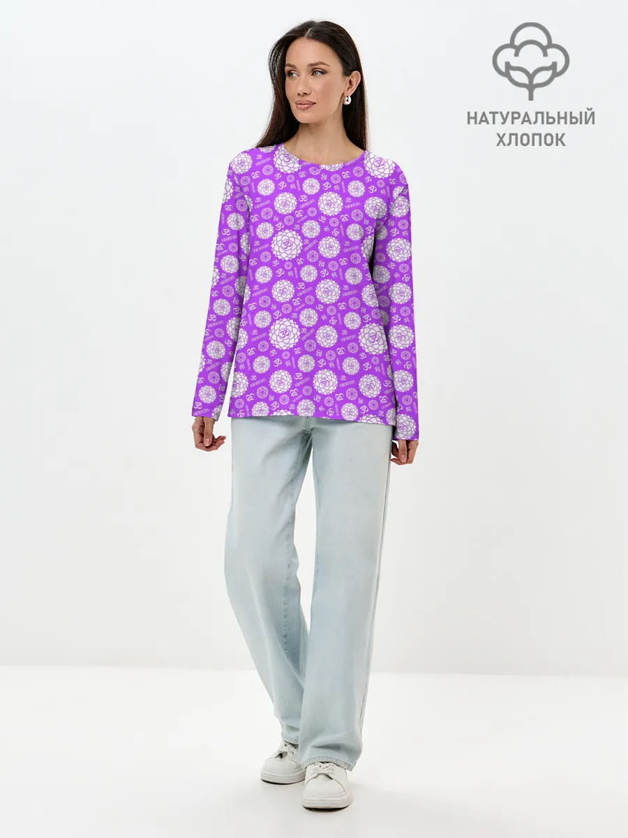 Лонгслив женский. Хлопок / Сахасрара