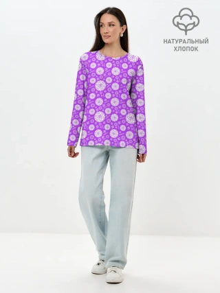 Лонгслив женский. Хлопок / Сахасрара