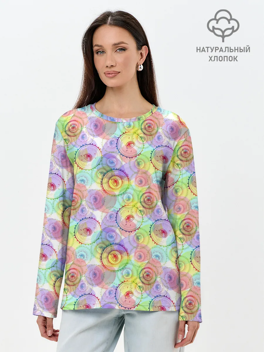 Лонгслив женский. Хлопок / Третий Глаз