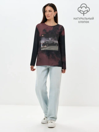 Лонгслив женский. Хлопок / Street Drift | Уличный дрифт