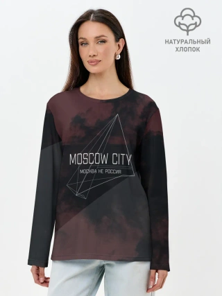 Лонгслив женский. Хлопок / Moscow | Москва не Россия