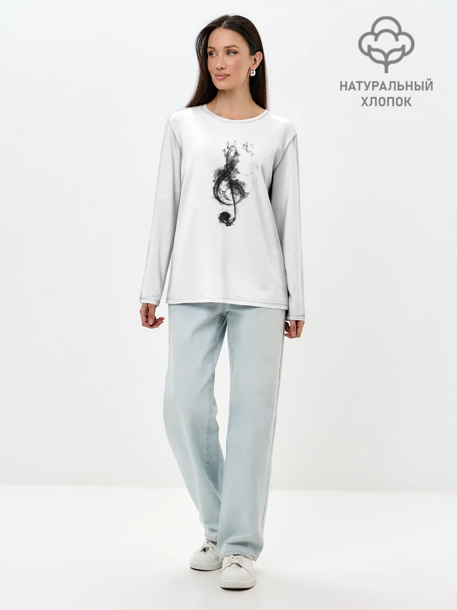 Лонгслив женский. Хлопок / Ключ из дыма