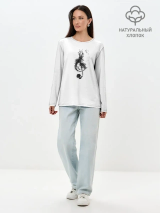 Лонгслив женский. Хлопок / Ключ из дыма