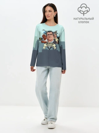 Лонгслив женский. Хлопок / Майкл Тревор Франклин GTA