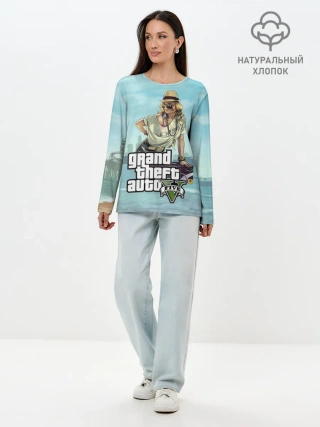 Лонгслив женский. Хлопок / Grand Theft Auto 5 девушка