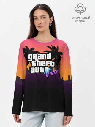 Лонгслив женский. Хлопок / Grand Theft Auto vice