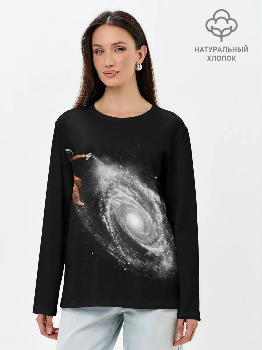 Лонгслив женский. Хлопок / Художник Космонавт