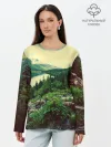 Лонгслив женский. Хлопок / Красивый лес