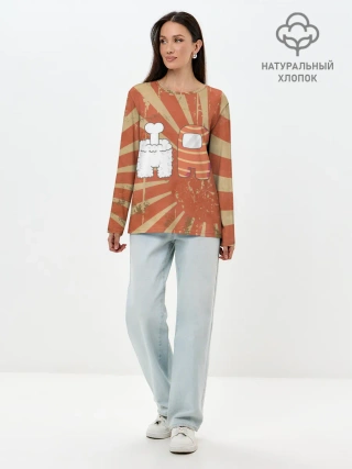 Лонгслив женский. Хлопок / СУШИ | AMONG US | IMPOSTOR