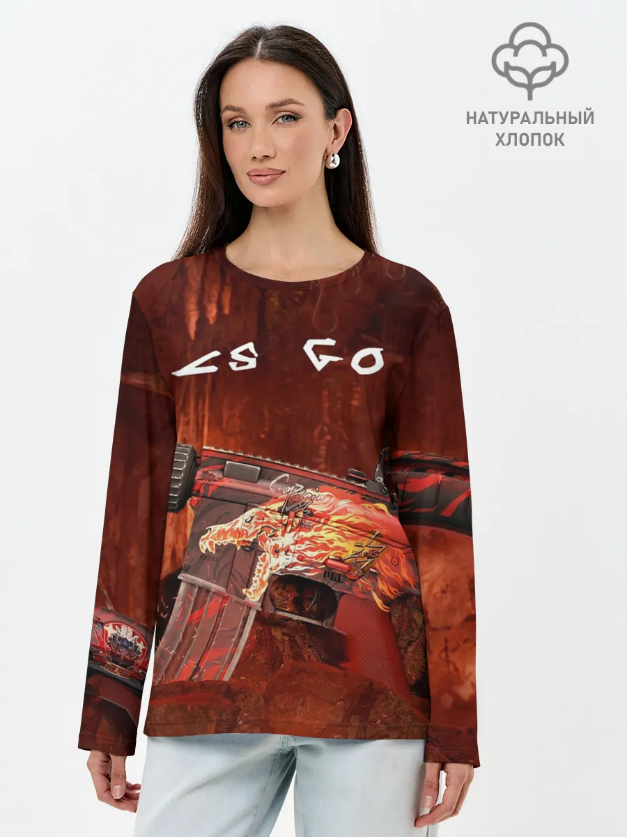 Лонгслив женский. Хлопок / CS GO M4A4 HOWI