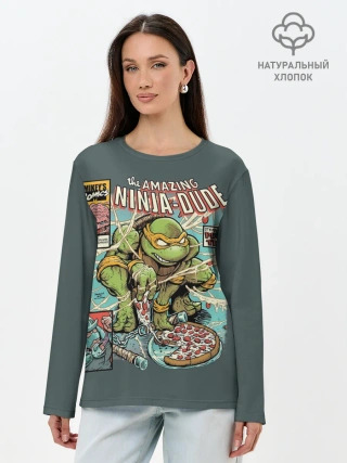 Лонгслив женский. Хлопок / Микеланджело