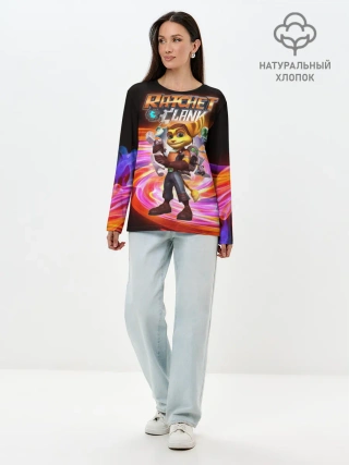 Лонгслив женский. Хлопок / Галактические рейнджеры