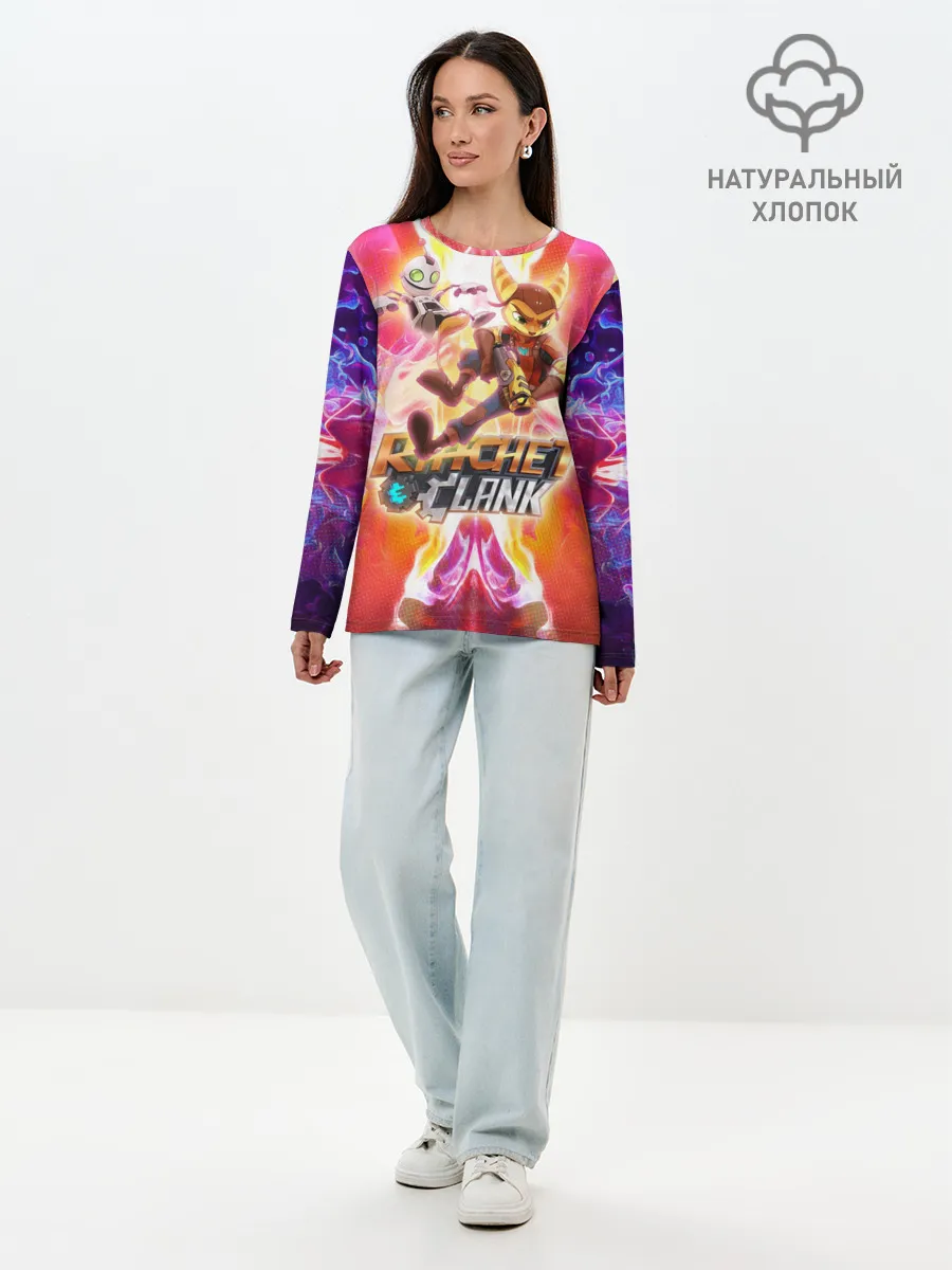 Лонгслив женский. Хлопок / Рэтчет и Кланr игра