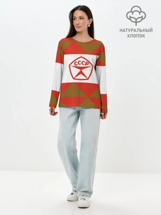 Лонгслив женский. Хлопок / Советское печенье